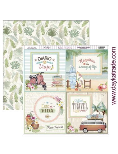 papel scrap "esto es vida" dayka