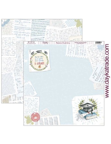 papel scrap "fin de curso" dayka
