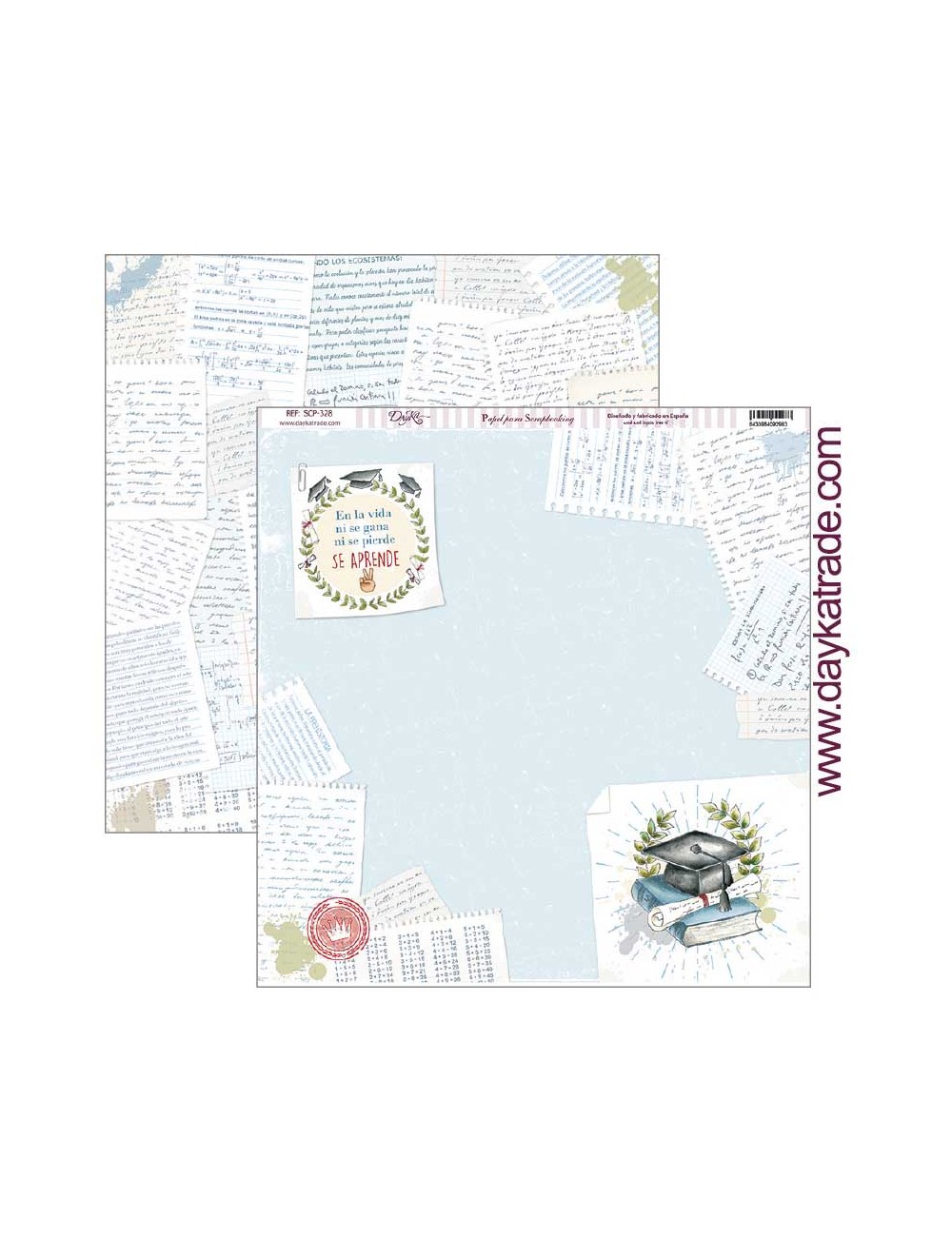 papel scrap "fin de curso" dayka