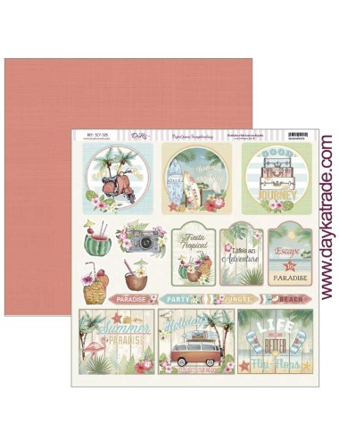 papel scrap "good journey" dayka