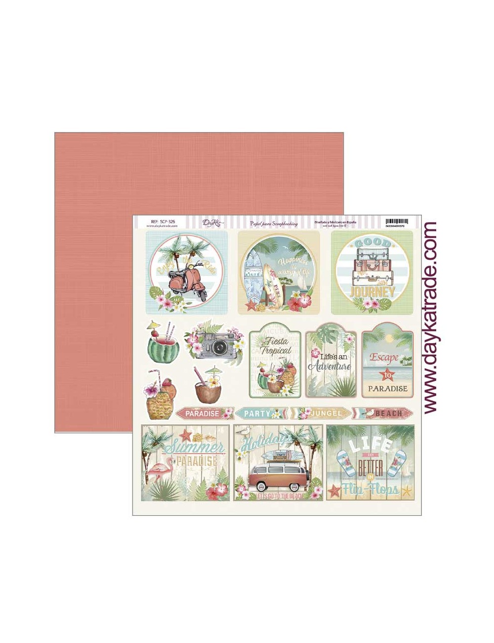papel scrap "good journey" dayka