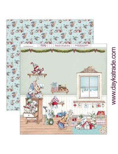 papel scrap "habitación con juguetes" dayka
