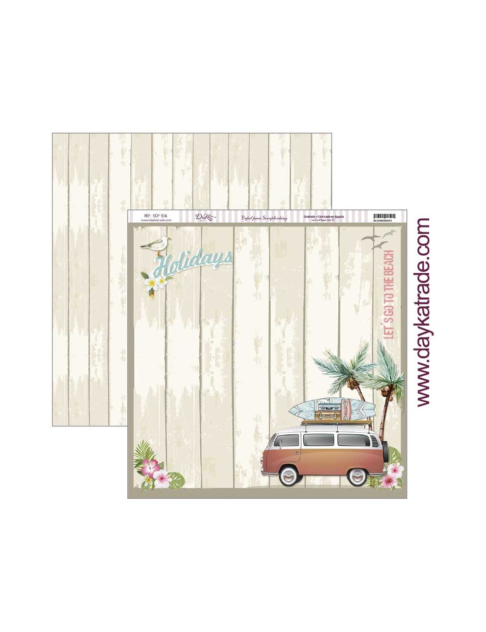 papel scrap "holidays" dayka