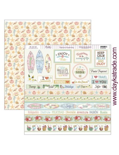 papel scrap "keep calm relax and enjoy" dayka