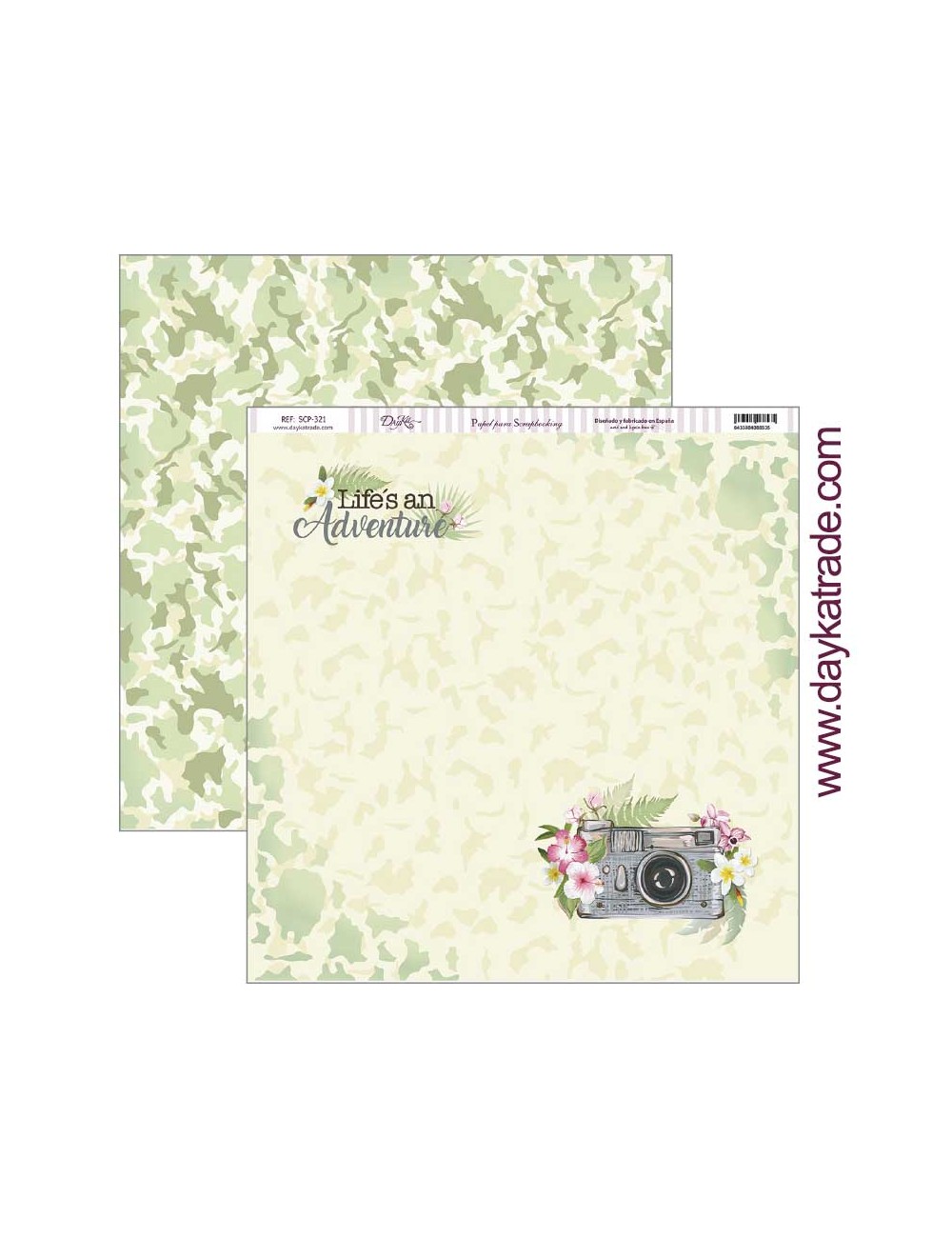 papel scrap "life´s an adventure" dayka