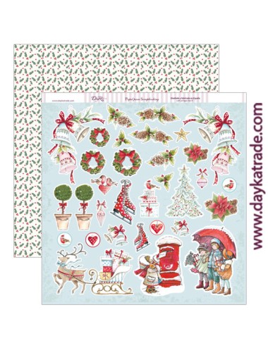 papel scrap "motivos navideños para recortar "