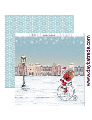 papel scrap "Noel paisaje Navidad"