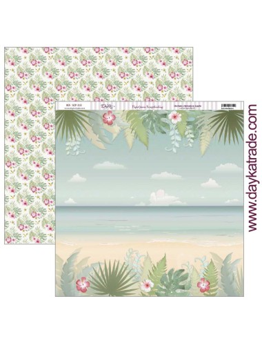 papel scrap "playa tropical" dayka