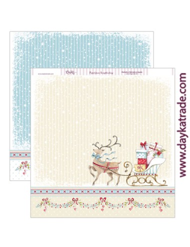 papel scrap "reno con regalos"