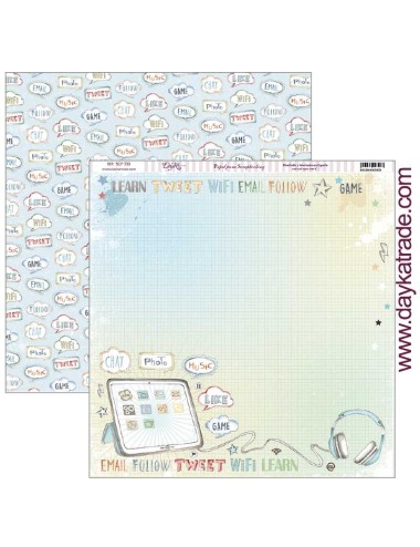 papel scrap "tablet con bocadillos" dayka