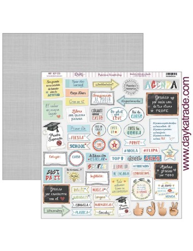 papel scrap "textos y frases" dayka