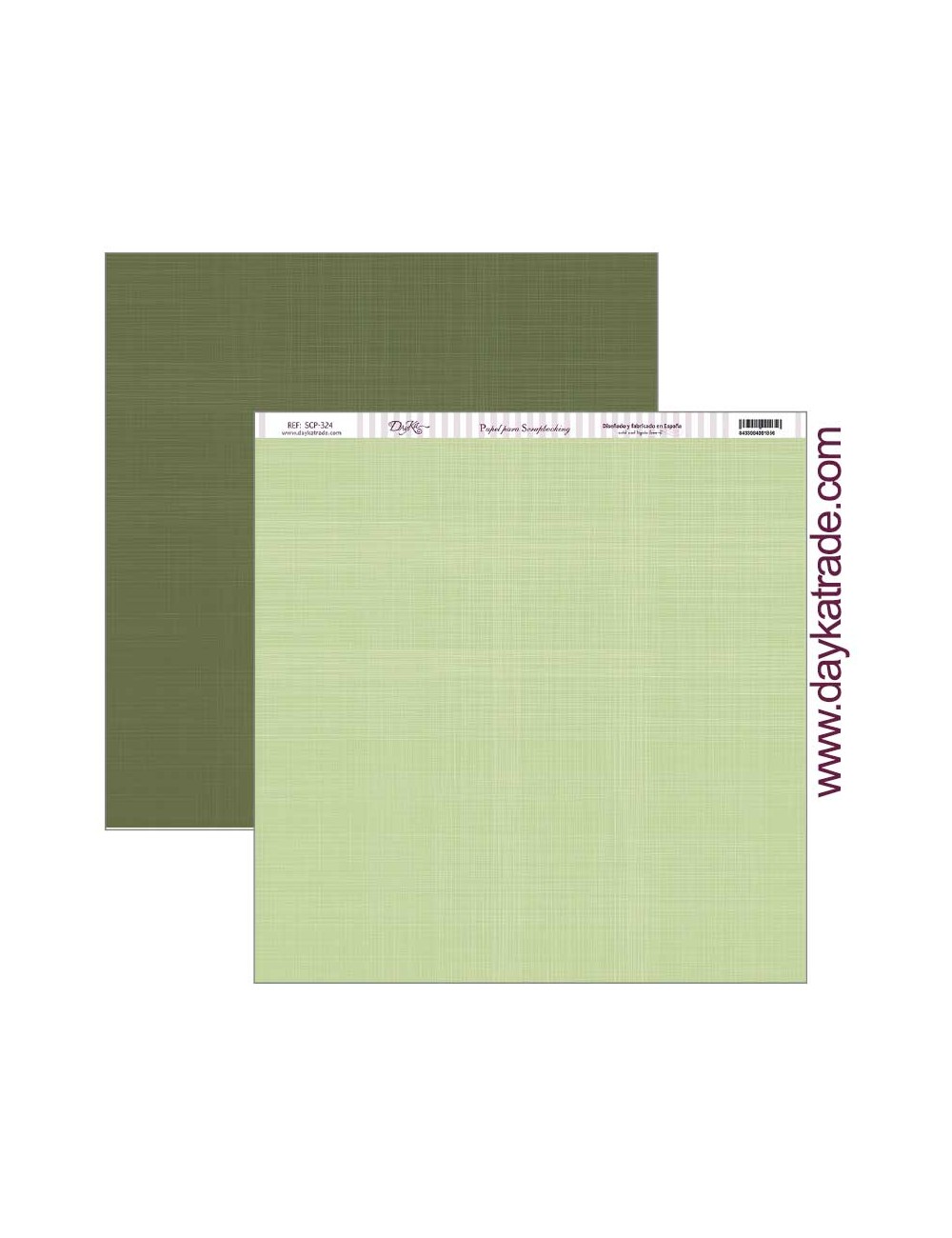 papel scrap "texturas verdes" dayka
