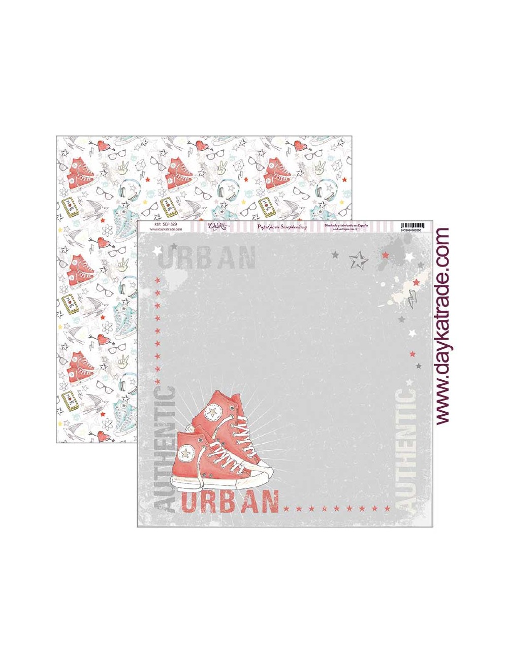 papel scrap "zapatilla" dayka