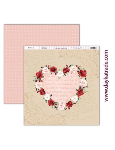 papel scrap amor y amistad - colección "Love makes us fly"