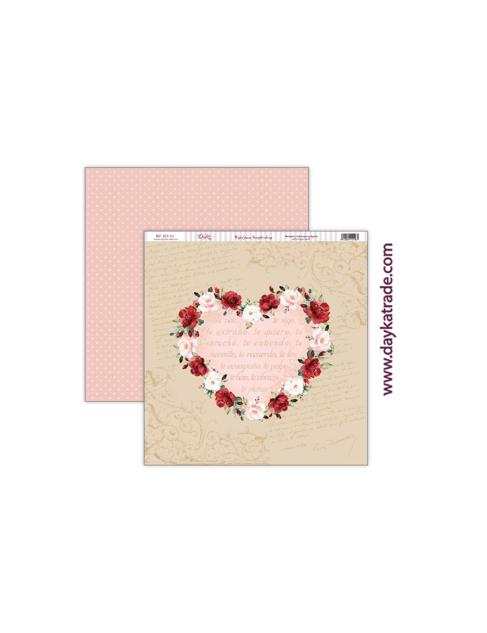 papel scrap amor y amistad - colección "Love makes us fly"