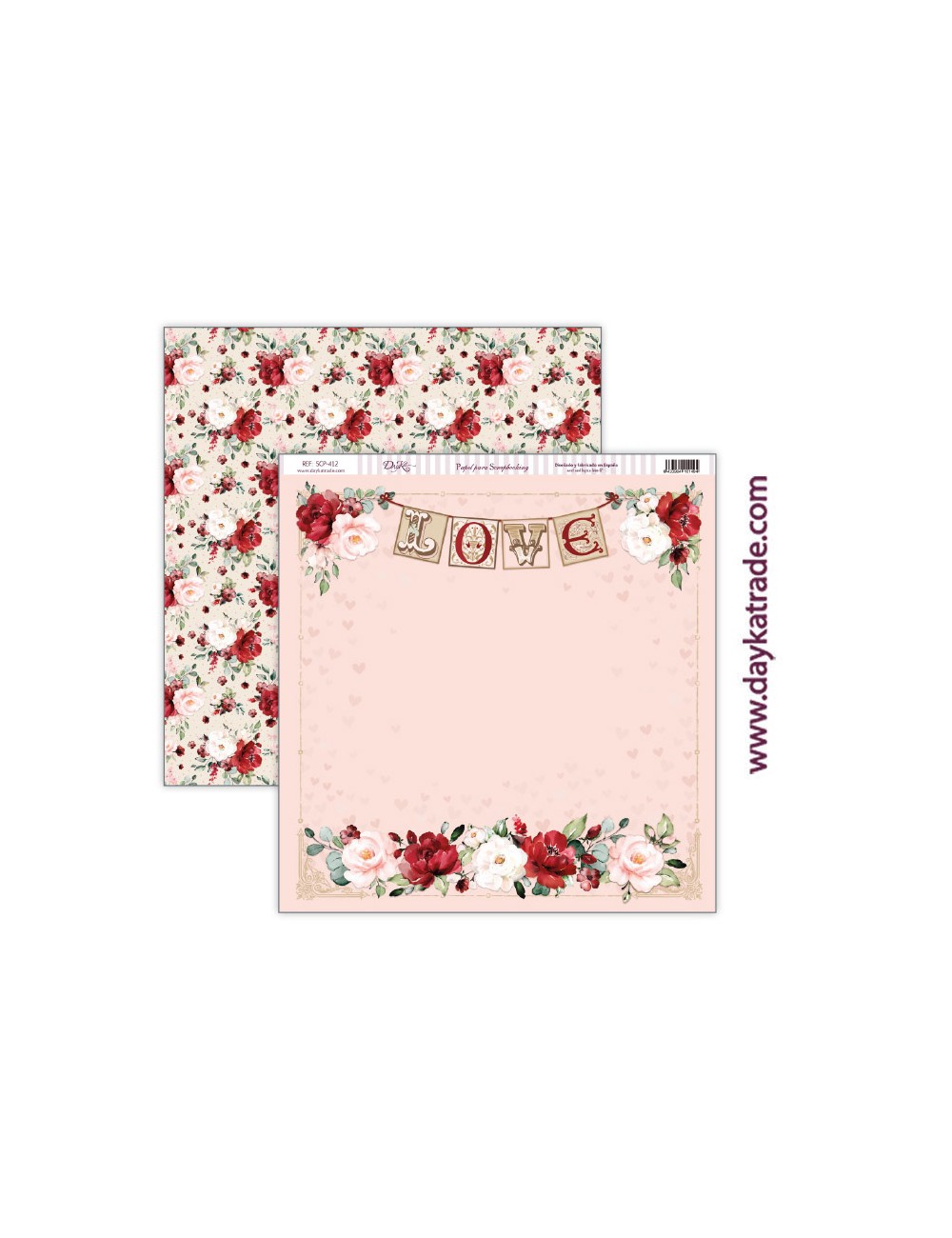 papel scrap amor y amistad - colección "Love makes us fly"