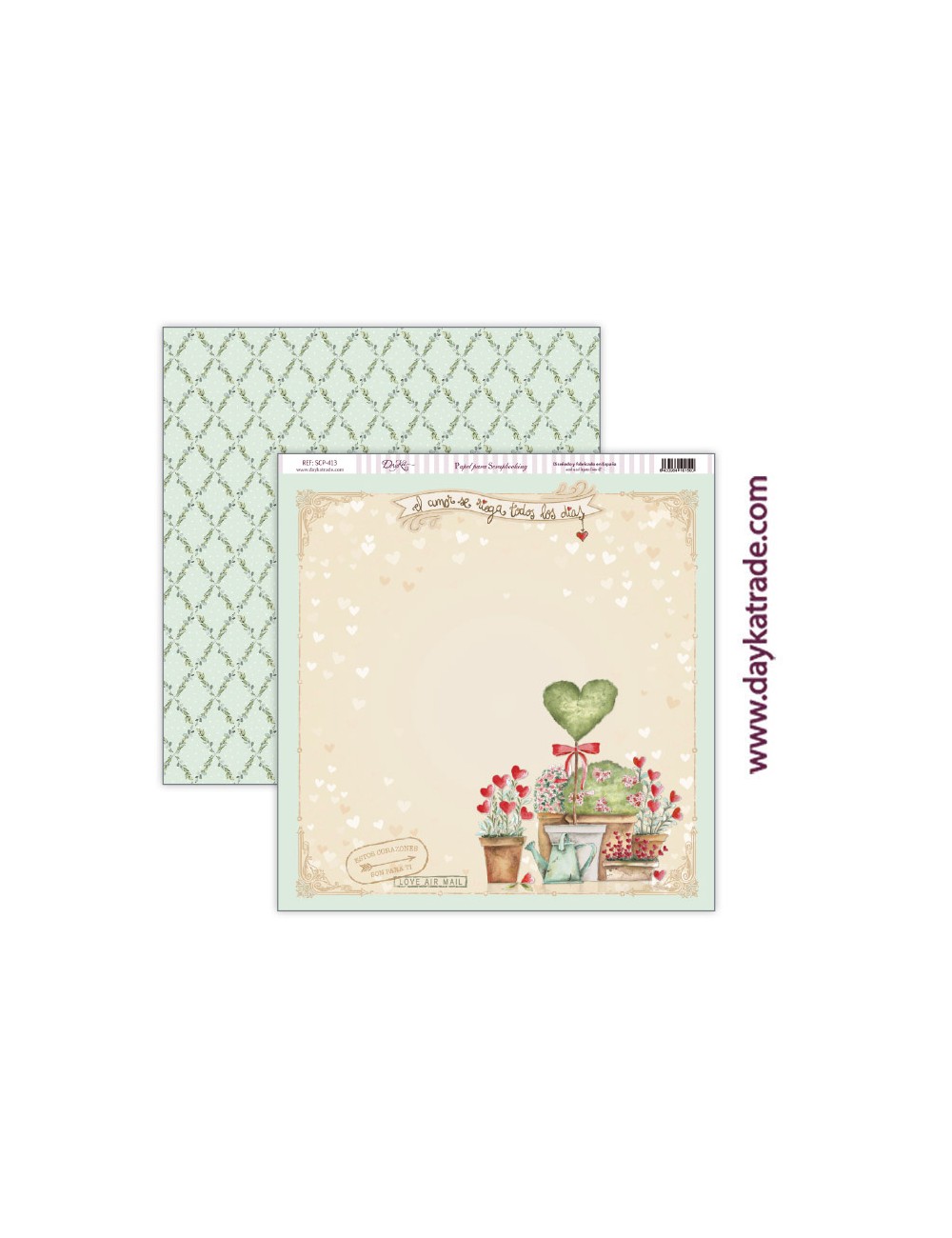 papel scrap amor y amistad - colección "Love makes us fly"
