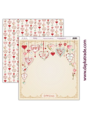 papel scrap amor y amistad - colección "Love makes us fly"