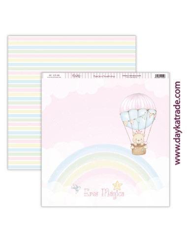 papel scrap bebé niña - colección "Ha nacido una estrella"