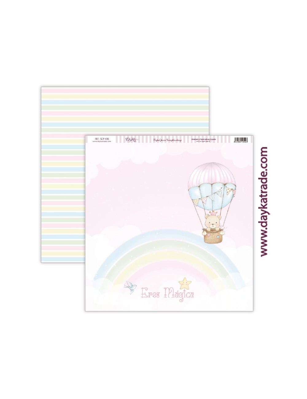 papel scrap bebé niña - colección "Ha nacido una estrella"
