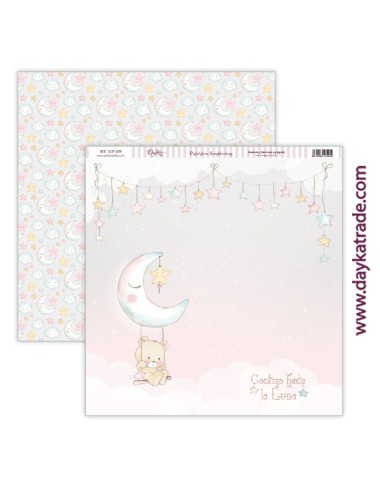 papel scrap bebé niña - colección "Ha nacido una estrella"