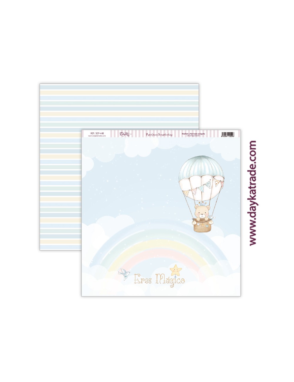 papel scrap bebé niña - colección "Ha nacido una estrella"