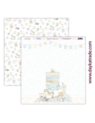 papel scrap bebé niña - colección "Ha nacido una estrella"