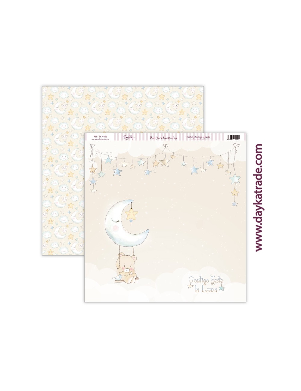 papel scrap bebé niña - colección "Ha nacido una estrella"