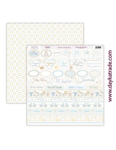 papel scrap bebé niña - colección "Ha nacido una estrella"
