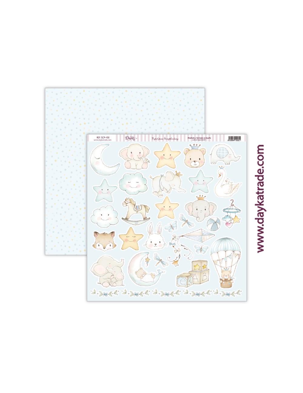 papel scrap bebé niña - colección "Ha nacido una estrella"
