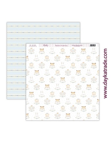 papel scrap bebé niña - colección "Ha nacido una estrella"
