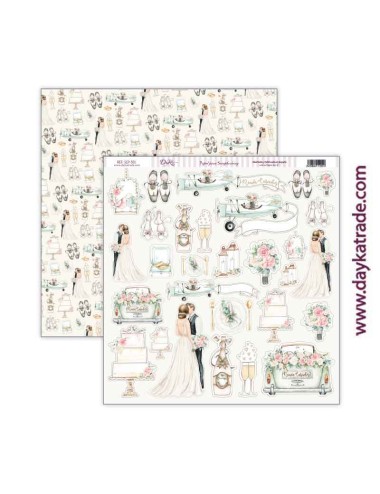 papel scrap boda colección Recién Casados