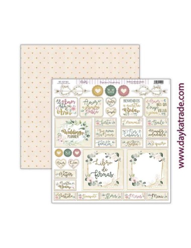 papel scrap boda colección Recién Casados