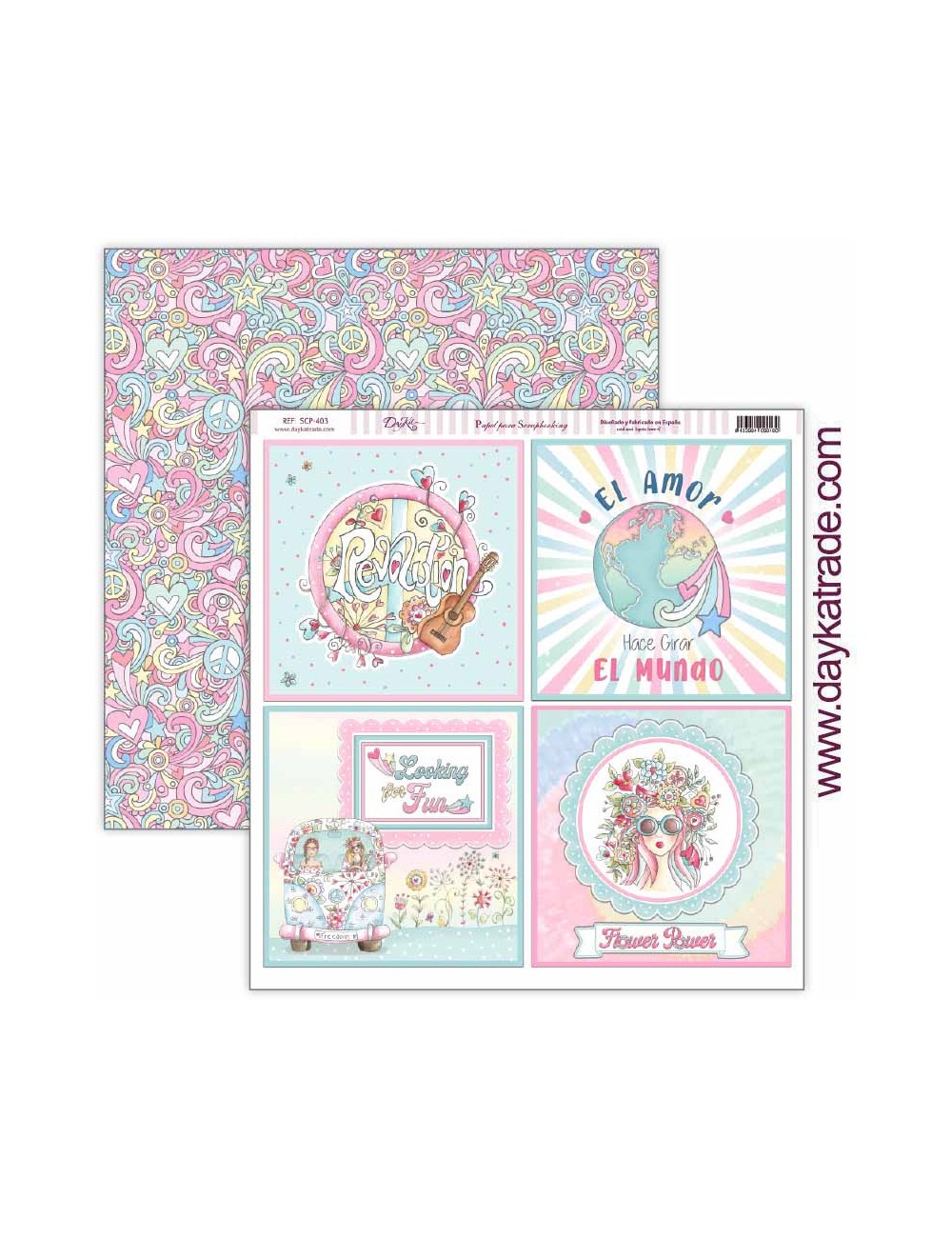 papel scrap colección "Be Happy"