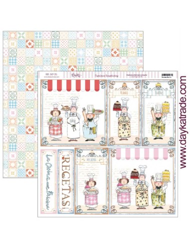 papel scrap colección "La cocina me fascina? cocineras