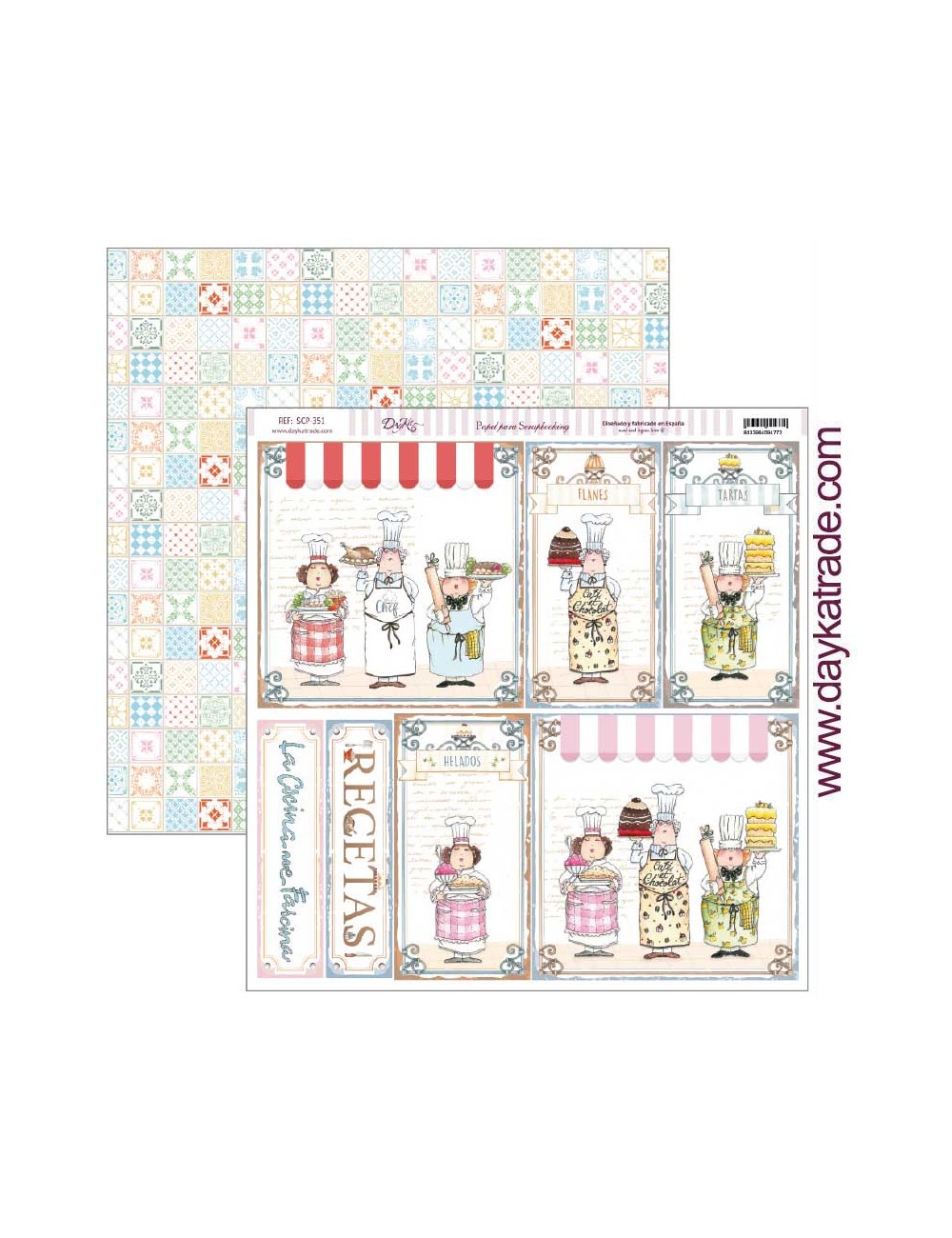 papel scrap colección "La cocina me fascina? cocineras