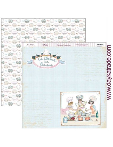 papel scrap colección "La cocina me fascina? cocineras