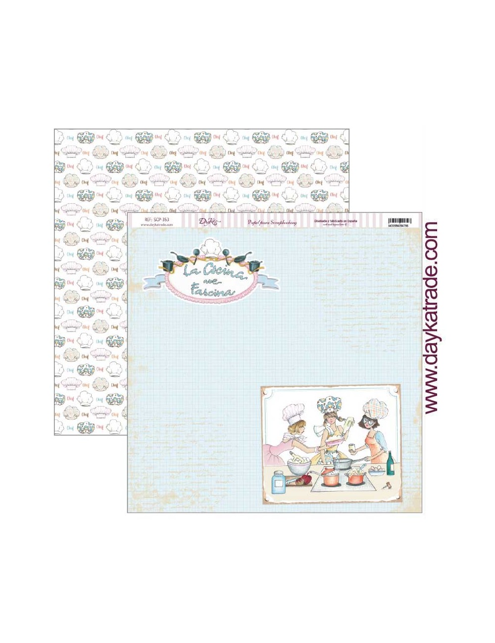 papel scrap colección "La cocina me fascina? cocineras