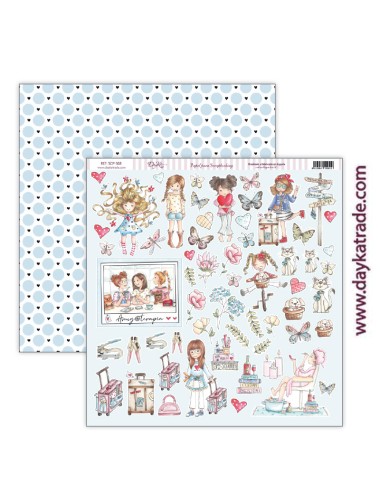 papel scrap colección "Mensaje en una botella"