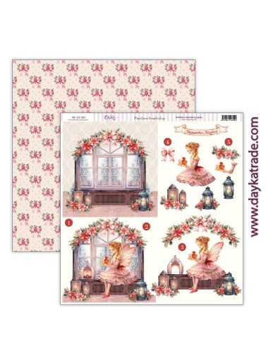 papel scrap colección "Una Navidad de ensueño"