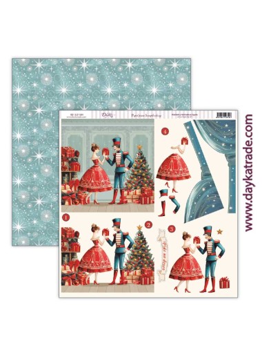 papel scrap colección "Una Navidad de ensueño"