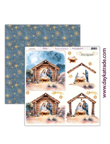 papel scrap colección "Una Navidad de ensueño"