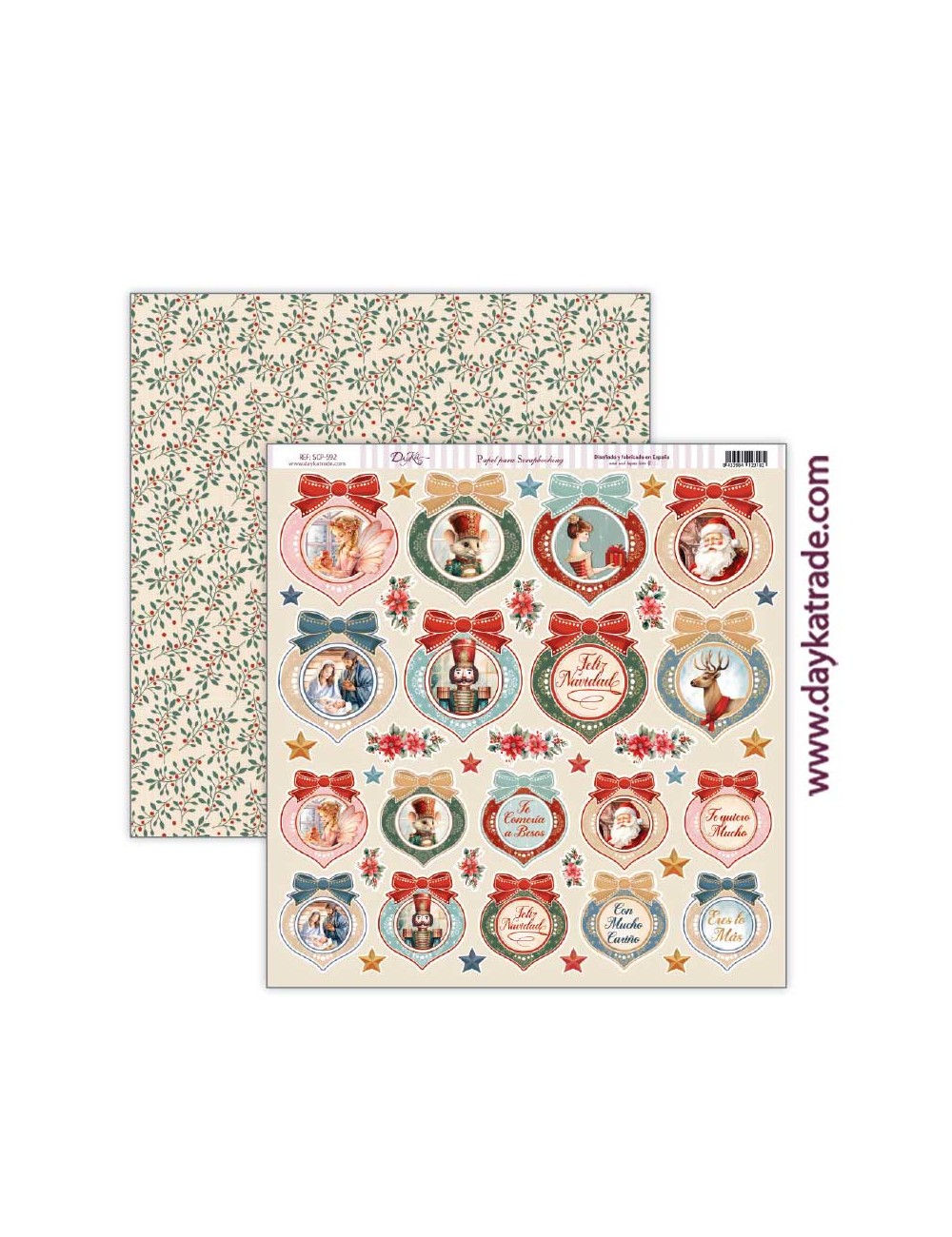 papel scrap colección "Una Navidad de ensueño"