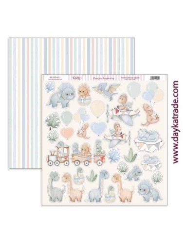 papel scrap colección de bebé "Puro Amor azules"