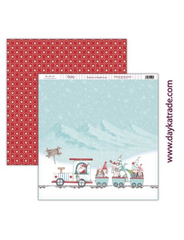 papel scrap Navidad - colección "Contigo al Polo Norte"