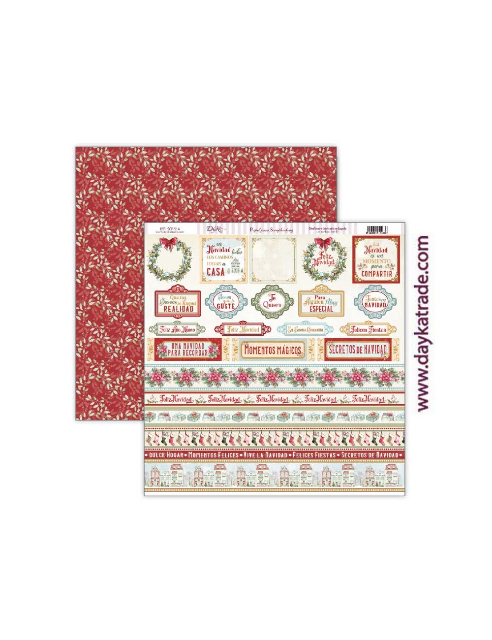 papel scrap Navidad - colección "Secretos de Navidad"