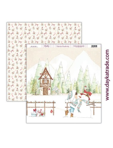 papel scrap Navidad - colección "Una Navidad de cuento"