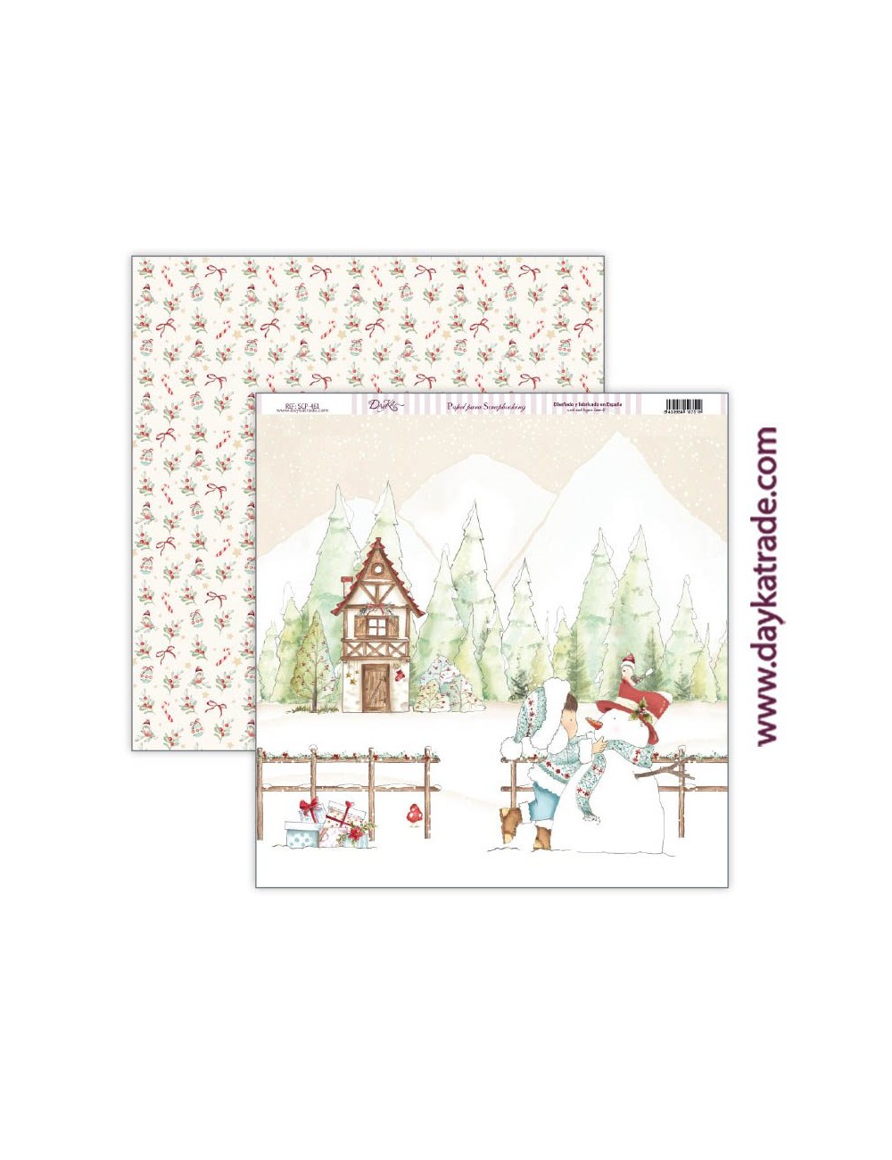 papel scrap Navidad - colección "Una Navidad de cuento"