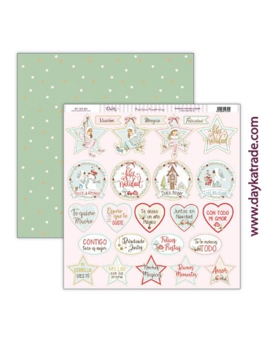 papel scrap Navidad - colección "Una Navidad de cuento"