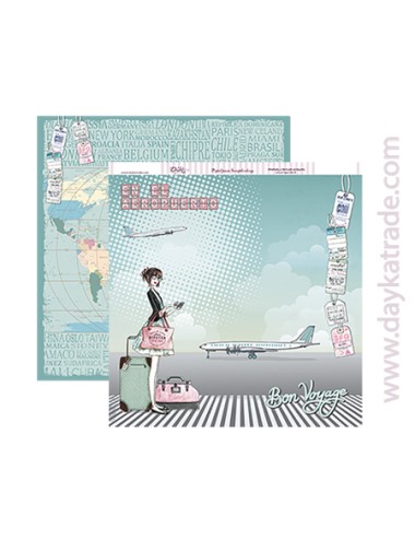 papel scrapbooking "aeropuerto"
